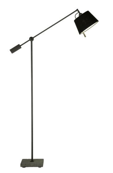 Frezoli Penneli Vloerlamp | Mat Zwart | H115 - 165 cm