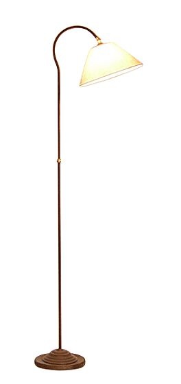 Frezoli Garda Vloerlamp | Bruin Patina | Exclusief Kap