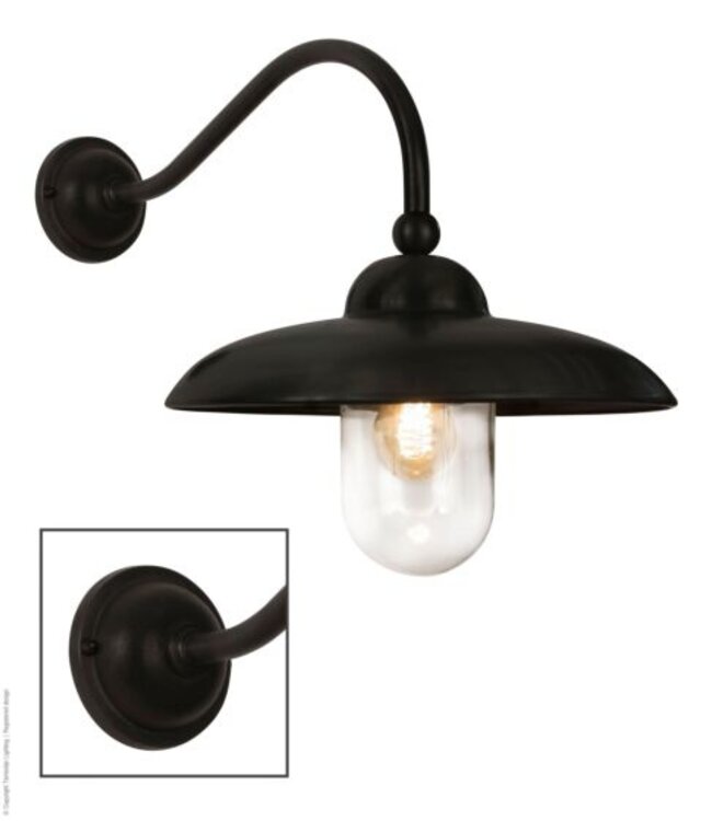 Frezoli Lucco Wandlamp | Zwart/Bruine Finish | D62 cm