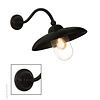 Lucco Wandlamp | Zwart/Bruine Finish