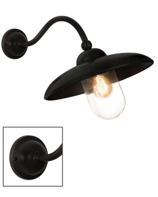 Frezoli Lucco Wandlamp | Zwart/Bruine Finish