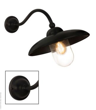 Frezoli Lucco Wandlamp | Zwart/Bruine Finish