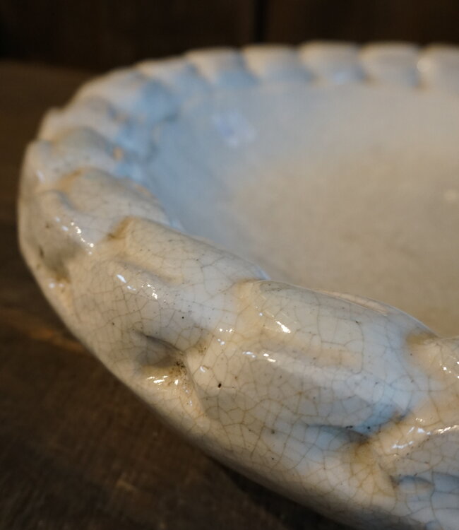 PTMD Antieke Schaal | H9 x D42 cm | Wit