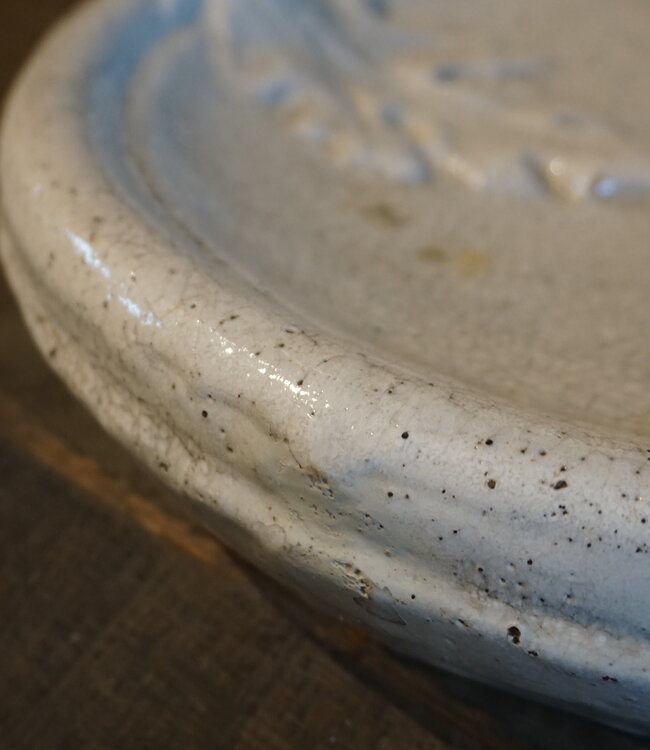 PTMD Antieke Schaal | H8 x D40 cm | Wit