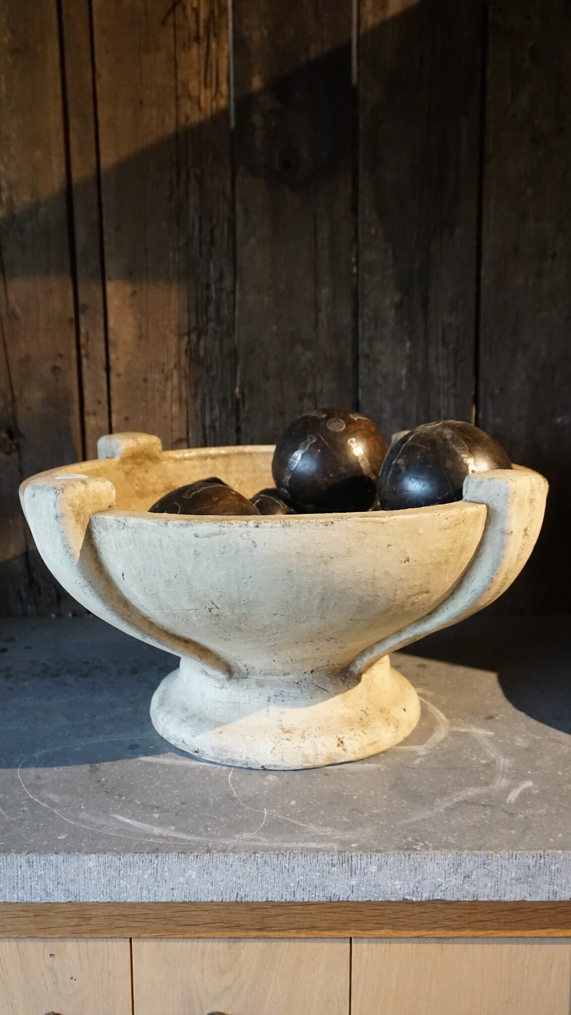 PTMD Schaal Op Voet | Tweedekansje | H25 x D50 cm