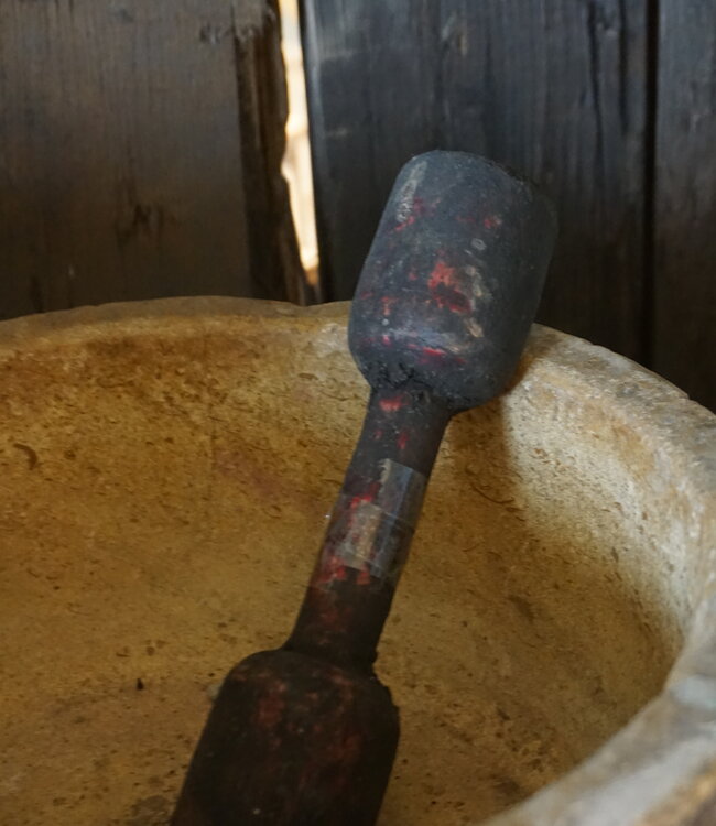 Rene Houtman Houten Vijzel | Rustiek Verweerd | L22 x D5 cm