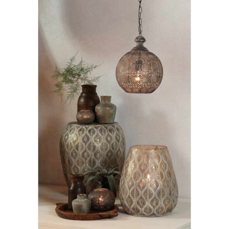Light&Living Hanglamp Ananya | Bruin/Goud | Ø32x36,5 cm