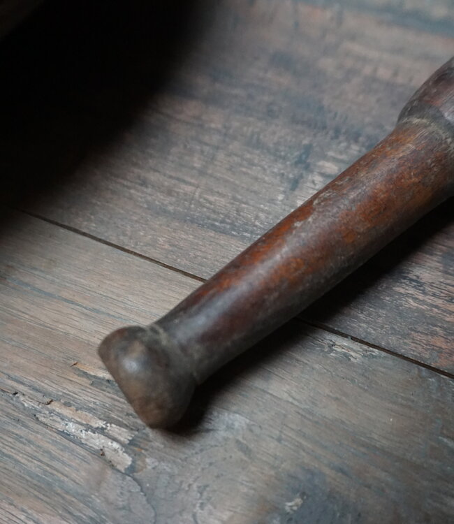 Rene Houtman Decoratieve Houten Vijzel | L33 cm