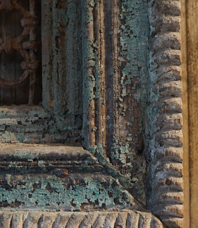 Rene Houtman Decoratief Raam | Ijzer Met Hout | H78 x B76 cm