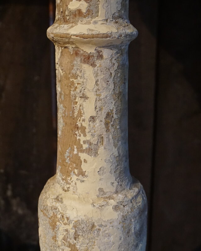 Rene Houtman Lamp | Oude Trapbaluster | Wit | H58 x B10 x D10 cm
