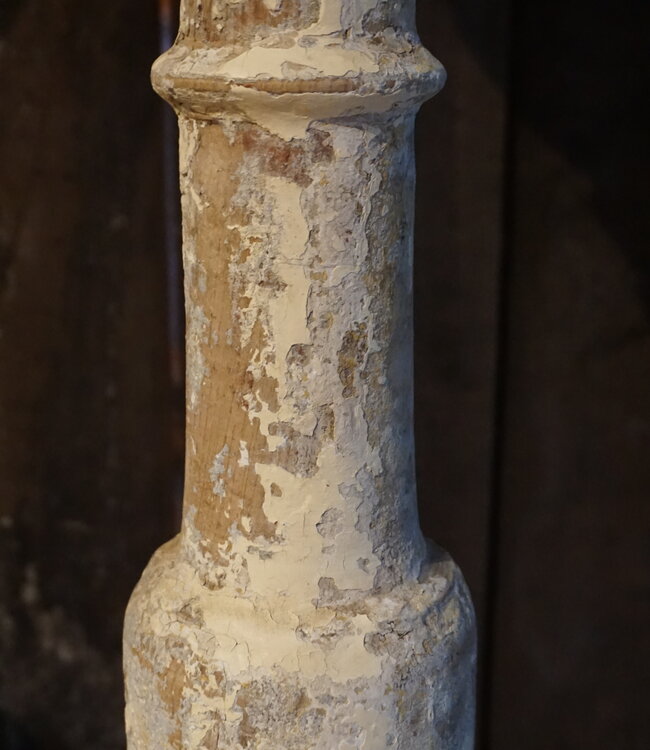 Rene Houtman Lamp | Oude Trapbaluster | Wit | H58 x B10 x D10 cm