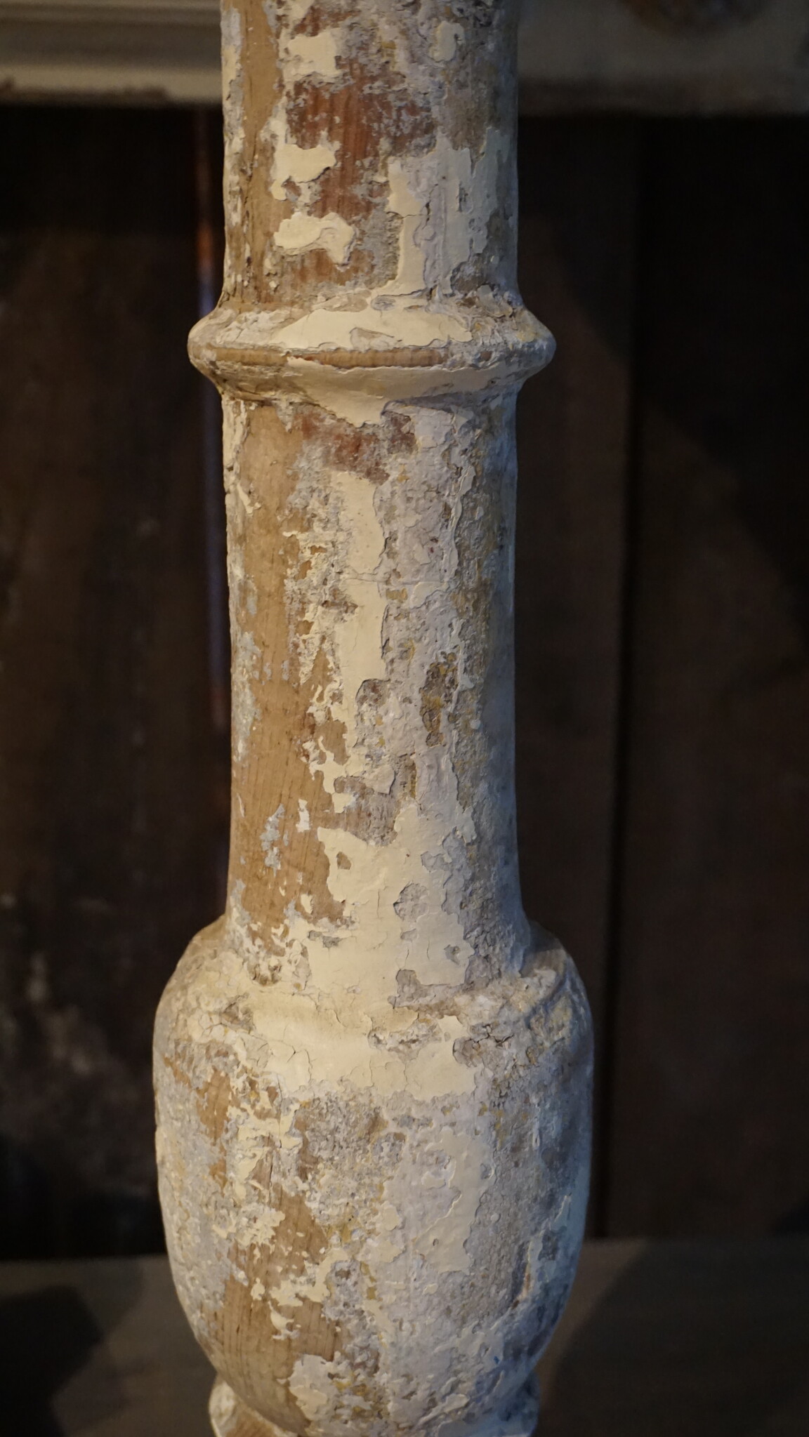 Rene Houtman Lamp | Oude Trapbaluster | Wit | H58 x B10 x D10 cm