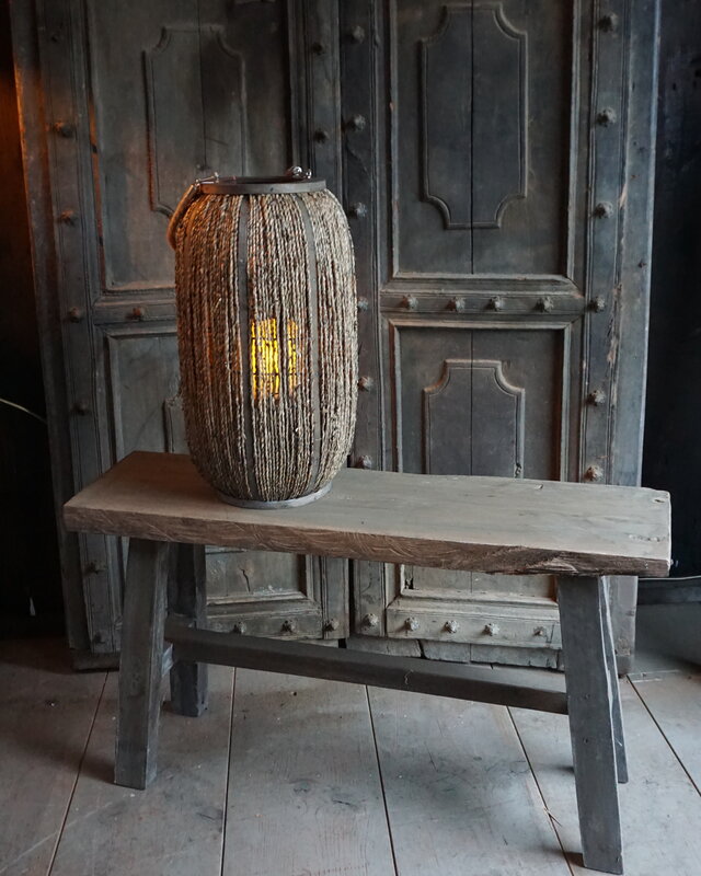 Rene Houtman Authentiek Oud Houten Bankje | H45 x B80 cm