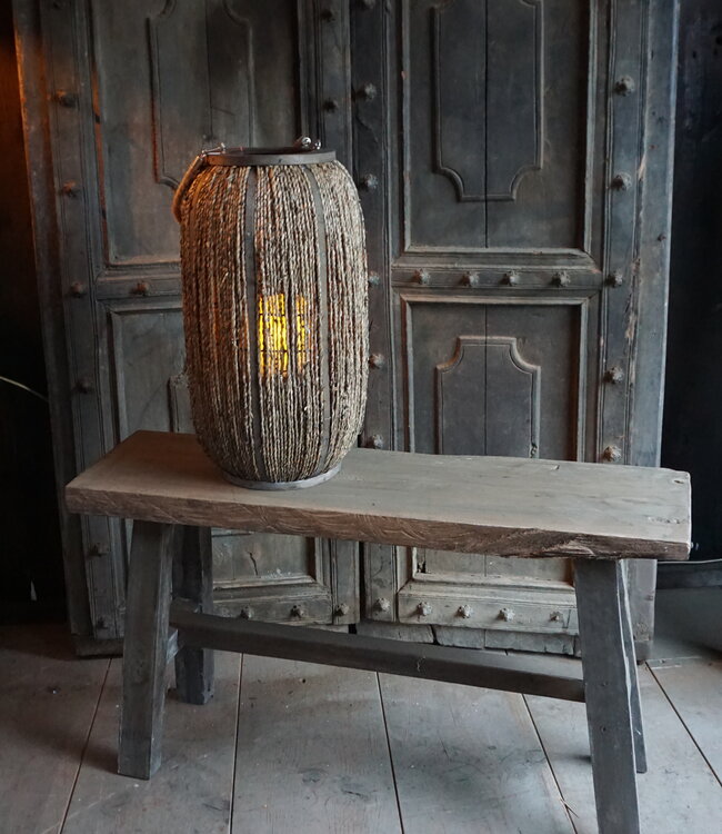 Rene Houtman Authentiek Oud Houten Bankje | H45 x B80 cm