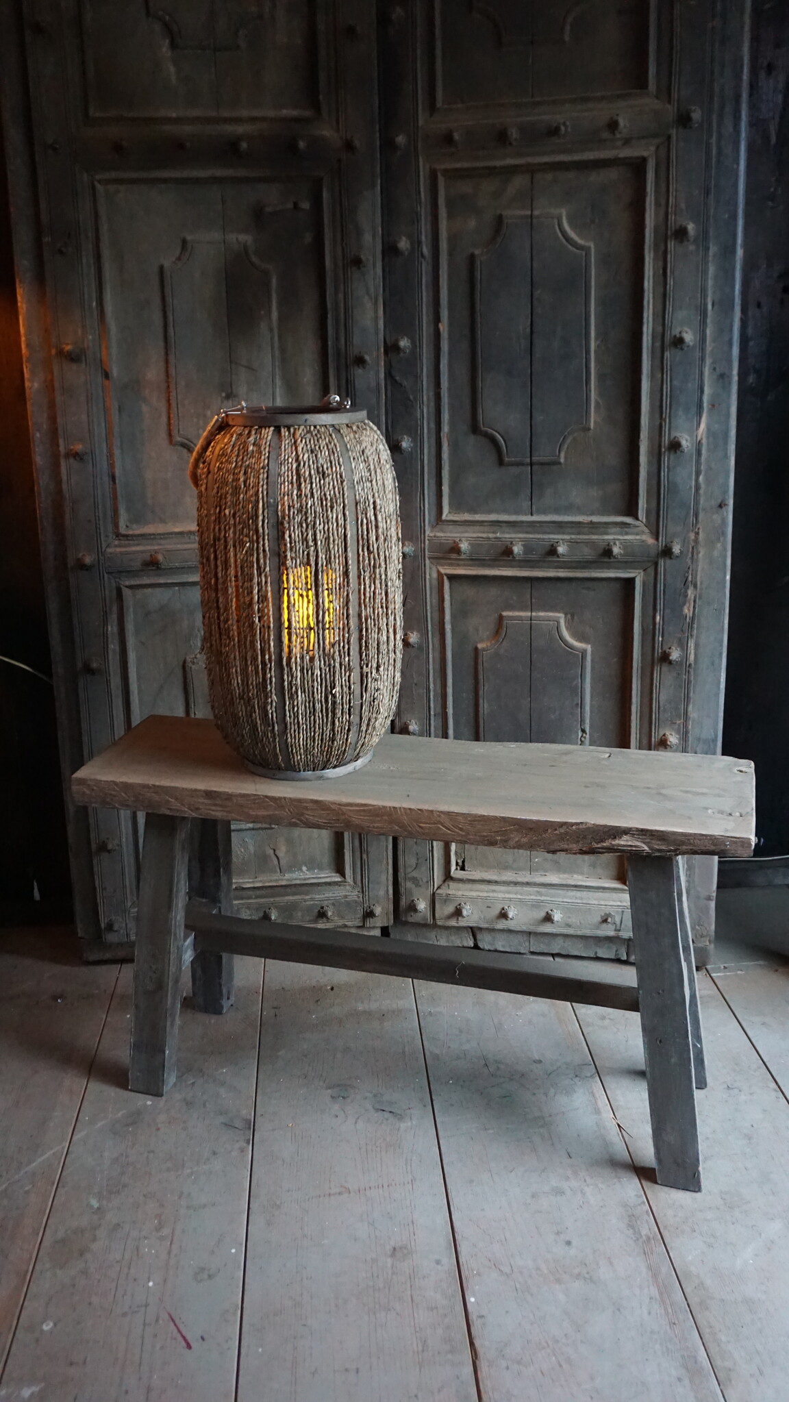 Rene Houtman Authentiek Oud Houten Bankje | H45 x B80 cm