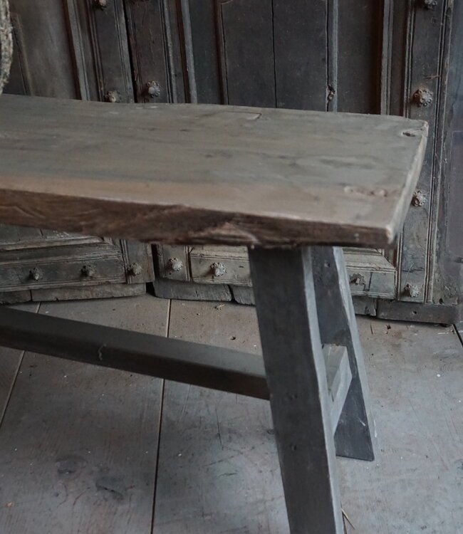 Rene Houtman Authentiek Oud Houten Bankje | H45 x B80 cm