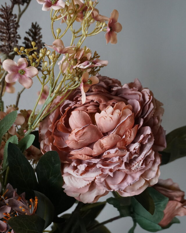 Rene Houtman Kunstbloemen Boeket Peony | H100 cm