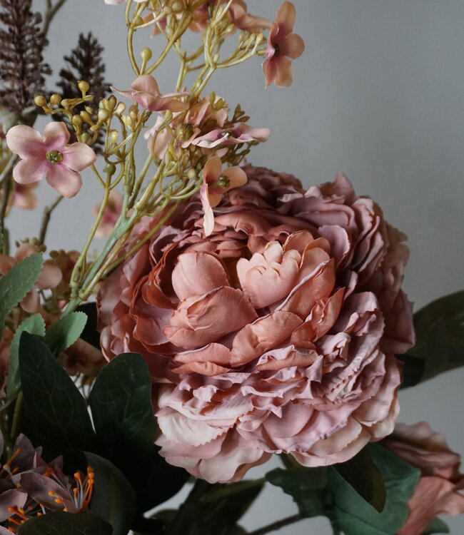 Rene Houtman Kunstbloemen Boeket Peony | H100 cm