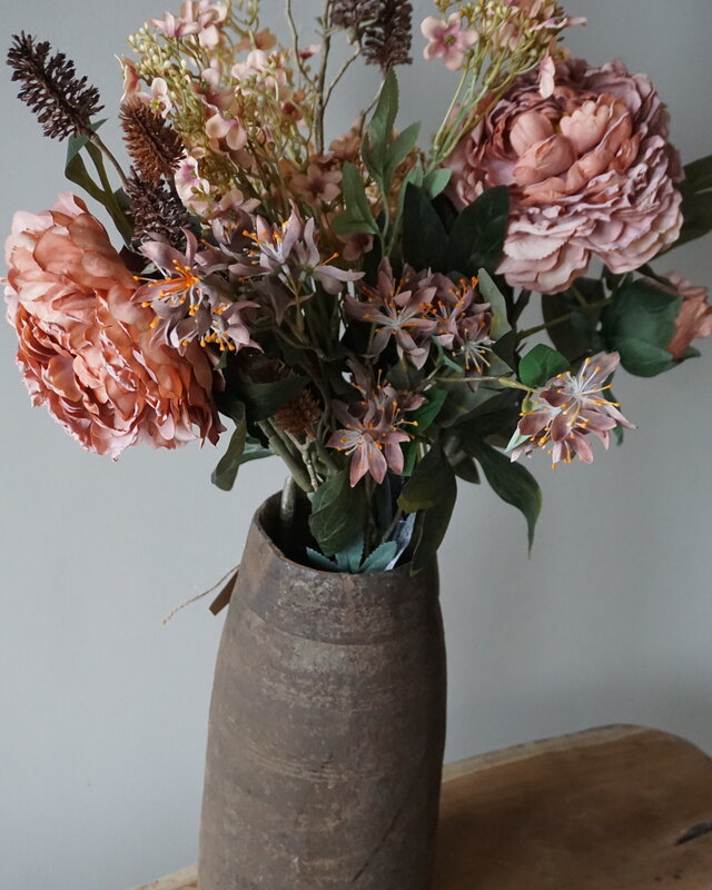 Rene Houtman Kunstbloemen Boeket Peony | H100 cm