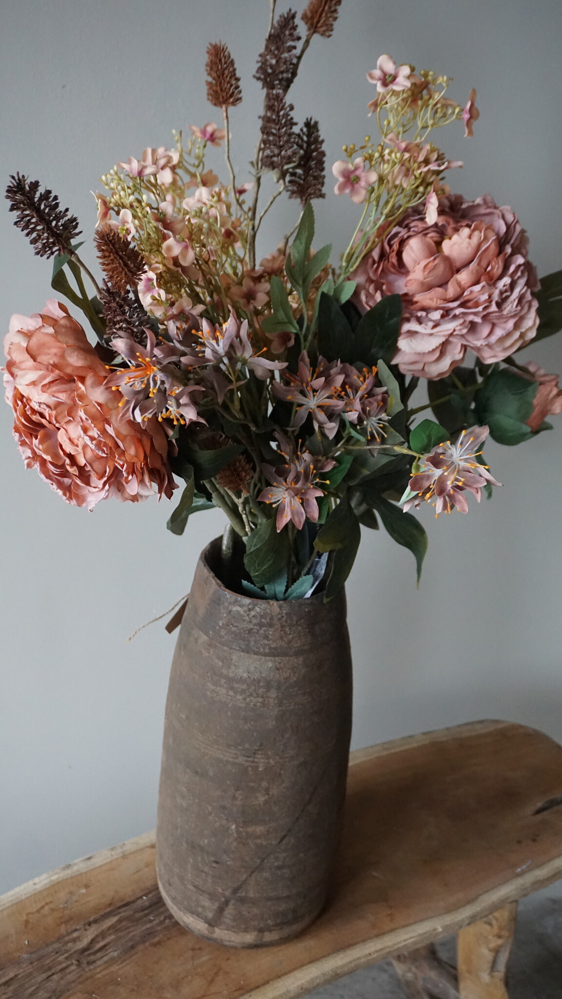Rene Houtman Kunstbloemen Boeket Peony | H100 cm