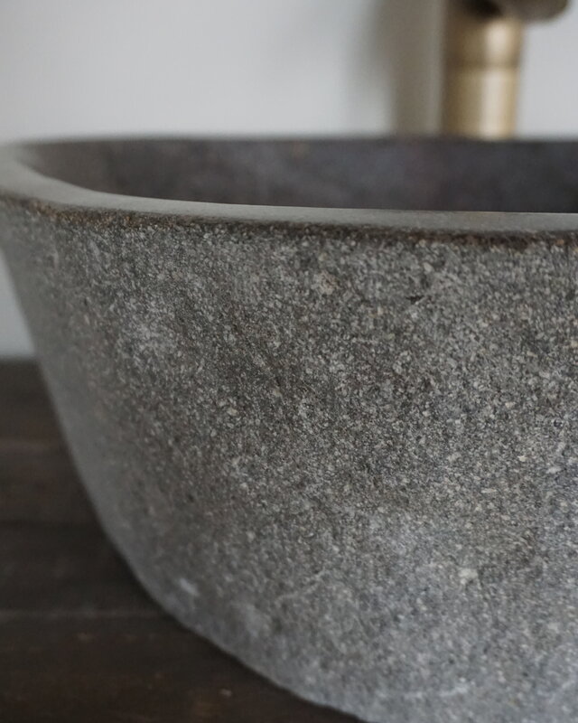 Rene Houtman Grote Stenen Waskom + Spoelgat | H15,5 x B50 x D37,5 cm