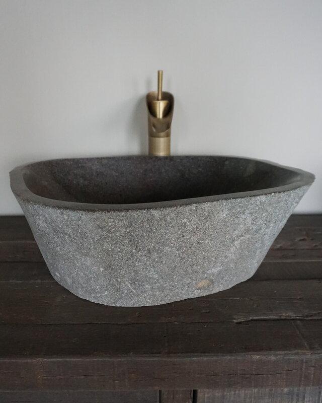 Rene Houtman Grote Stenen Waskom + Spoelgat | H15,5 x B50 x D37,5 cm