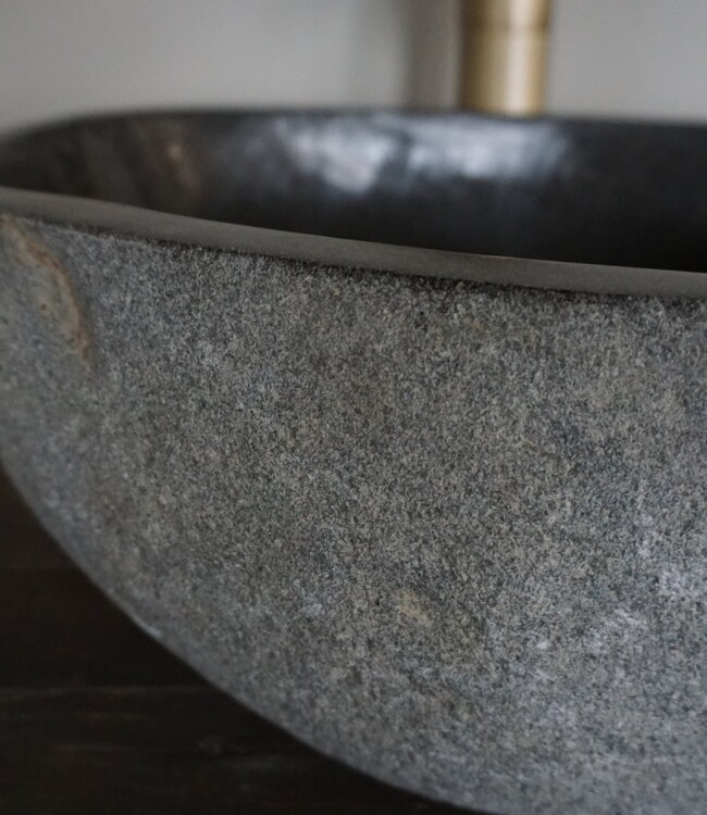 Rene Houtman Grote Stenen Waskom + Spoelgat | H15 x B50,5 x D35,5 cm