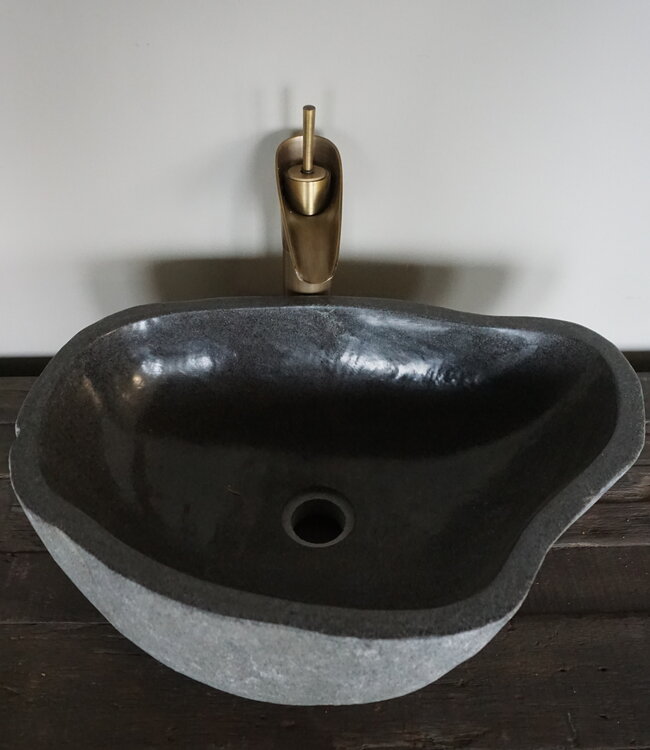 Rene Houtman Grote Stenen Waskom + Spoelgat | H15 x B50,5 x D35,5 cm