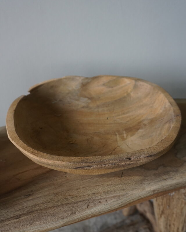 Rene Houtman Kom/Sleutelbak Teak | Sloophout | 25 cm