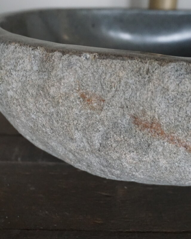 Rene Houtman Grote Stenen Waskom + Spoelgat | H14,5 x B46,5 x D38 cm