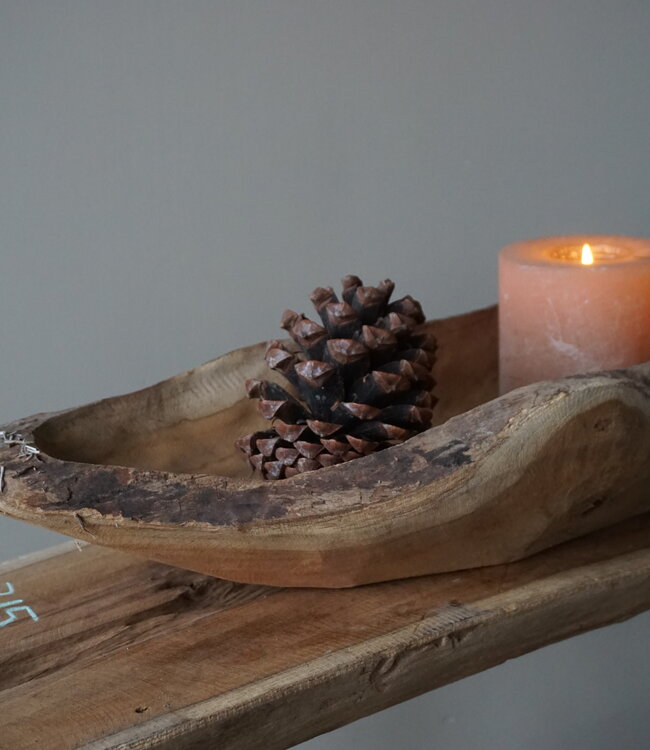 Rene Houtman Kom/Sleutelbak Teak | Sloophout | H11xB72xD19 cm