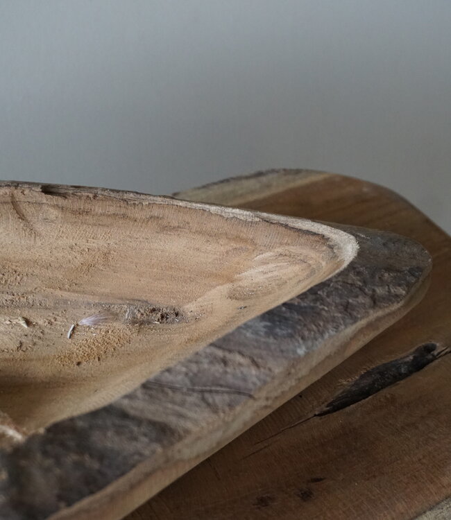 Rene Houtman Kom/Sleutelbak Teak | Sloophout | H11xB72xD19 cm