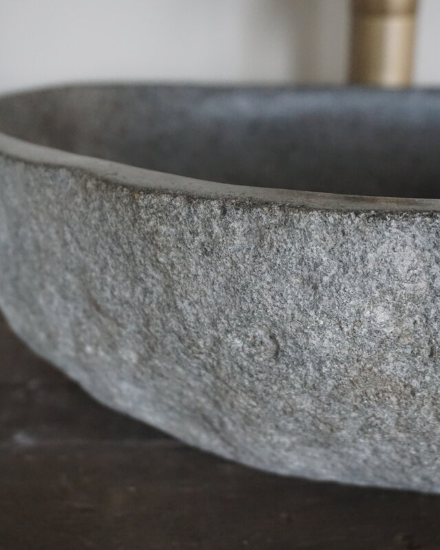 Rene Houtman Grote Stenen Waskom + Spoelgat | H15 x B49 x D42 cm