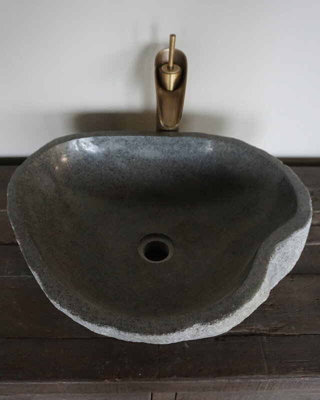 Rene Houtman Grote Stenen Waskom + Spoelgat | H15 x B49 x D42 cm