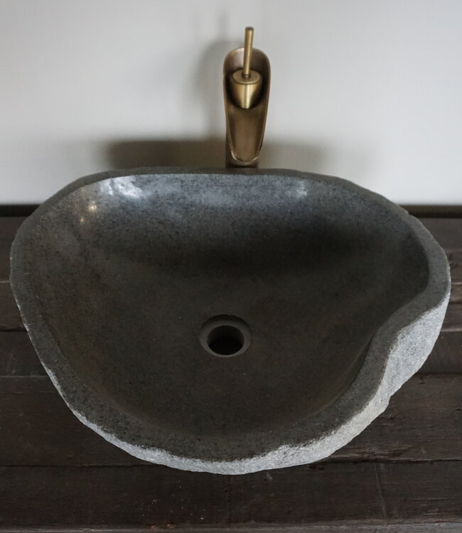 Rene Houtman Grote Stenen Waskom + Spoelgat | H15 x B49 x D42 cm