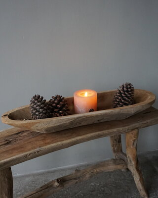 Rene Houtman Kom/Sleutelbak Teak | Sloophout | H9xB71xD22 cm