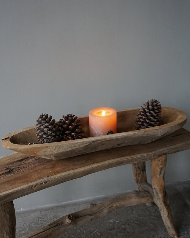 Rene Houtman Kom/Sleutelbak Teak | Sloophout | H9xB71xD22 cm