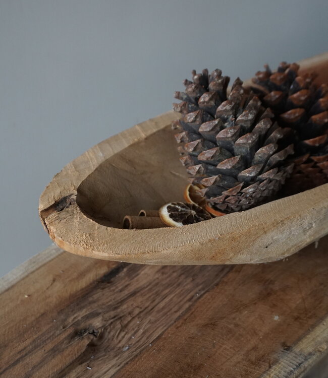 Rene Houtman Kom/Sleutelbak Teak | Sloophout | H9xB71xD22 cm