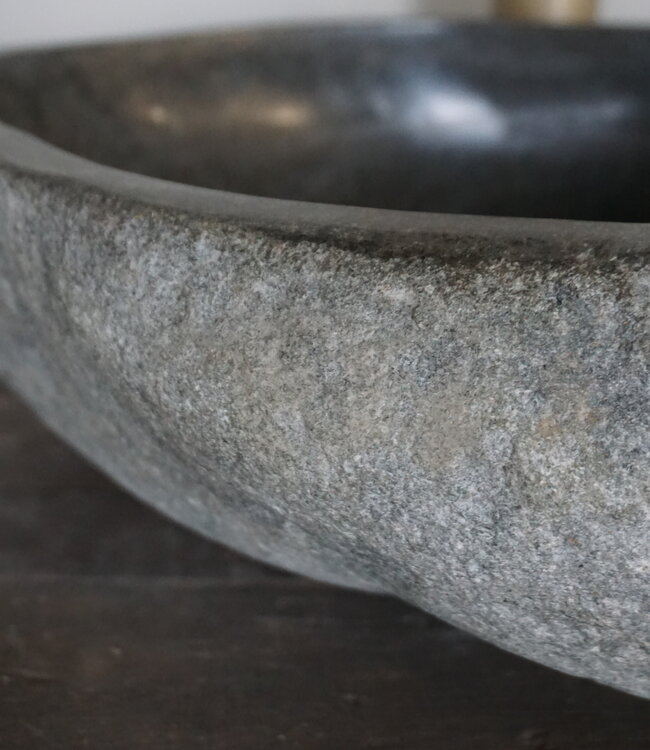 Rene Houtman Grote Stenen Waskom + Spoelgat | H14,5 x B45 x D37 cm