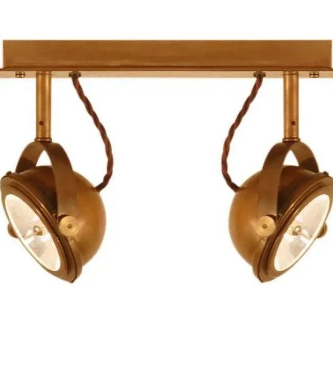 Frezoli Lupia 2 Spot | LED | Bruin Patina | H25xB33xD16 cm