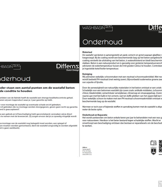 Differnz Jax Fonteinset - Donkergrijs - L42 x B18,5 x H9 cm