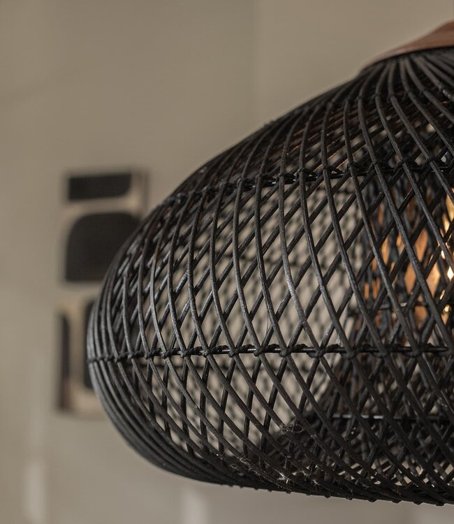 D-Bodhi Drum Lamp | Charcoal | H51 x D80 cm