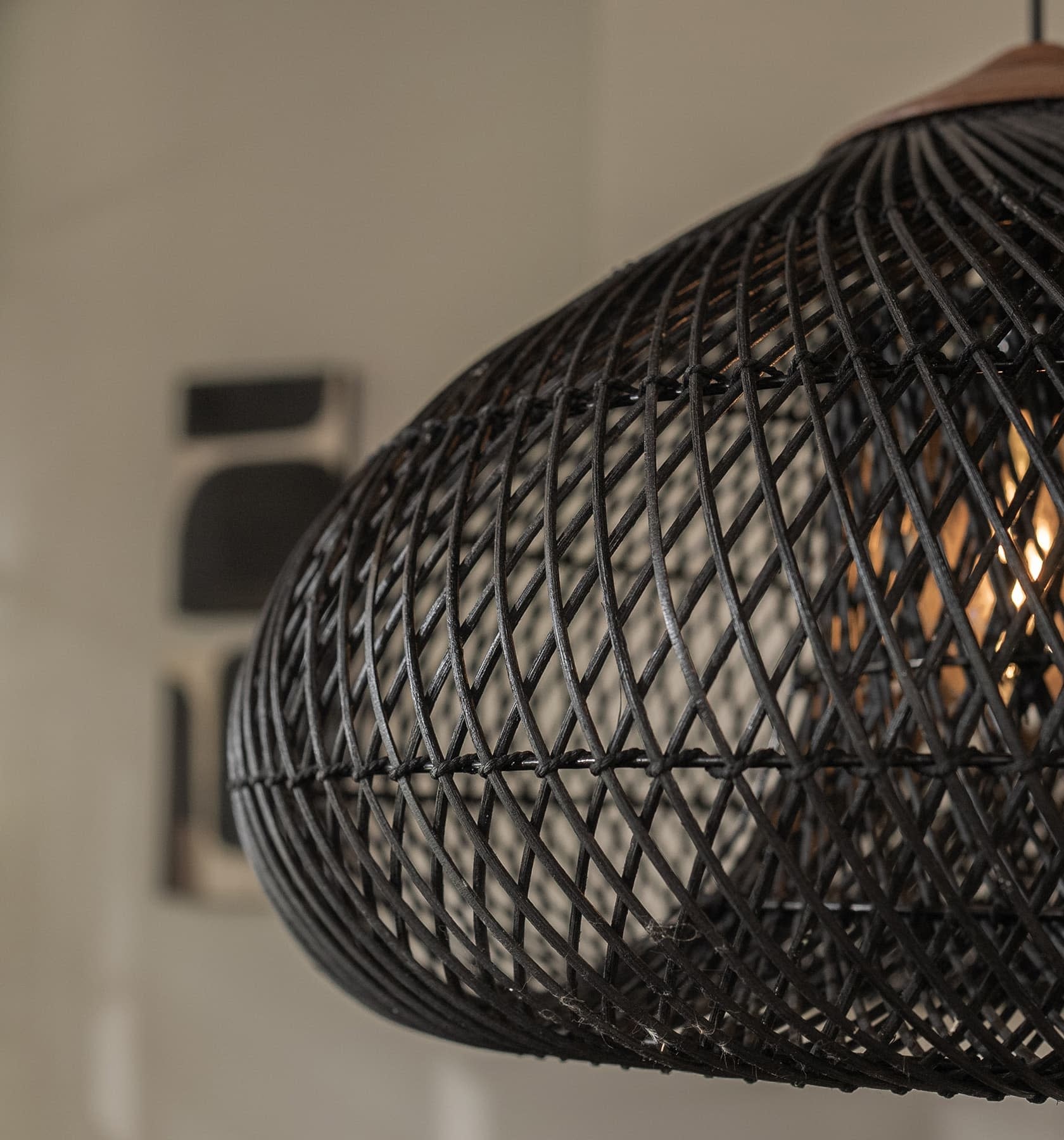 D-Bodhi Drum Lamp | Charcoal | H51 x D80 cm