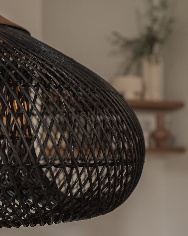 D-Bodhi Drum Lamp | Charcoal | H51 x D80 cm