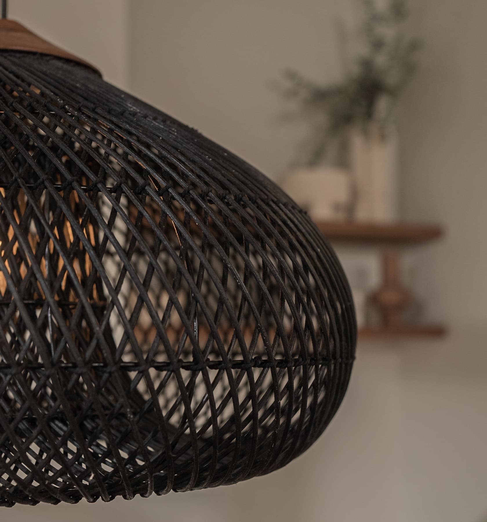 D-Bodhi Drum Lamp | Charcoal | H51 x D80 cm