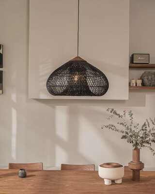 D-Bodhi Drum Lamp | Charcoal | H51 x D80 cm