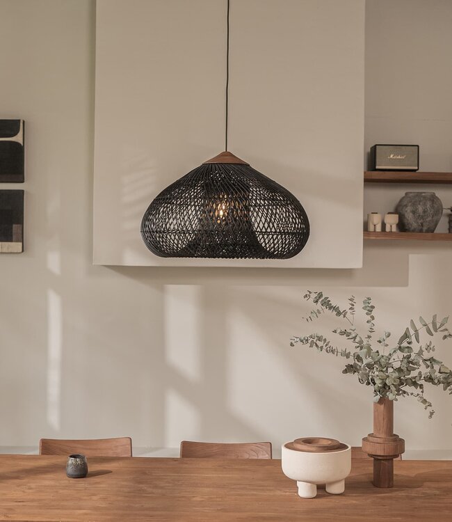D-Bodhi Drum Lamp | Charcoal | H51 x D80 cm
