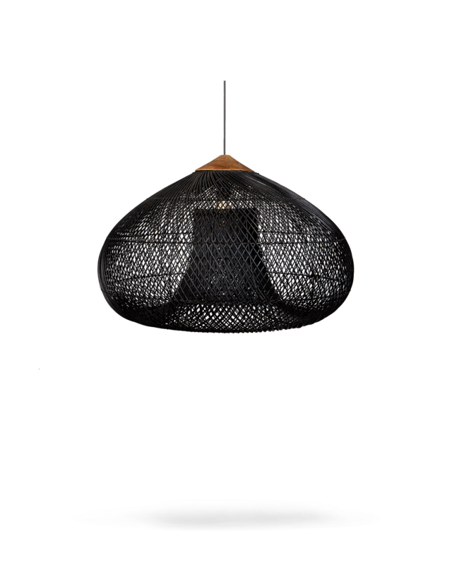 D-Bodhi Drum Lamp | Charcoal | H51 x D80 cm