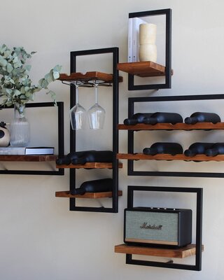 D-Bodhi Shelfmate Wijnrek | 6 Flessen | H75 x B25 x D25,5 cm