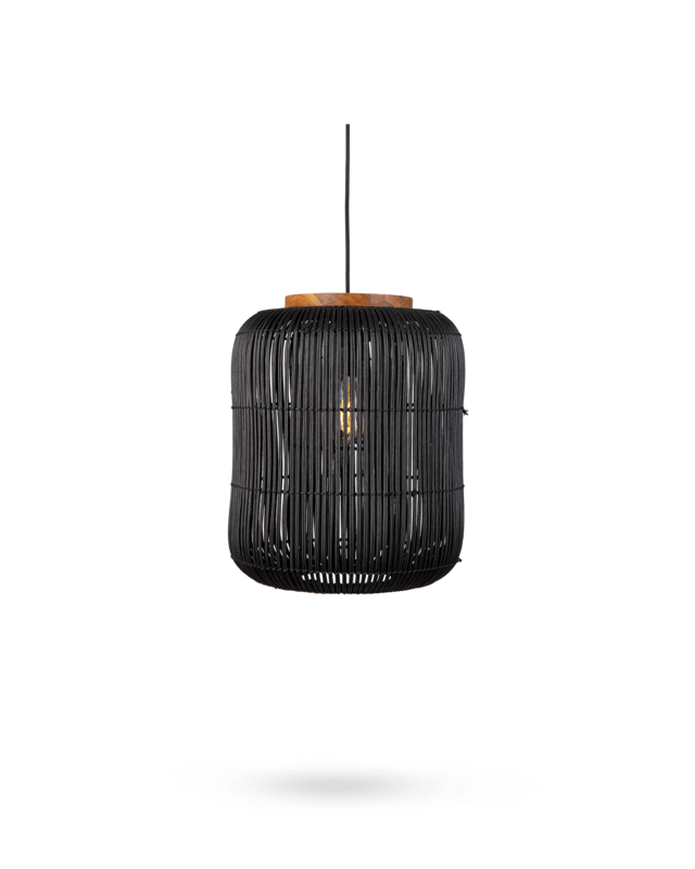 D-Bodhi Barrel Hanglamp | Charcoal | H43 x D35 cm